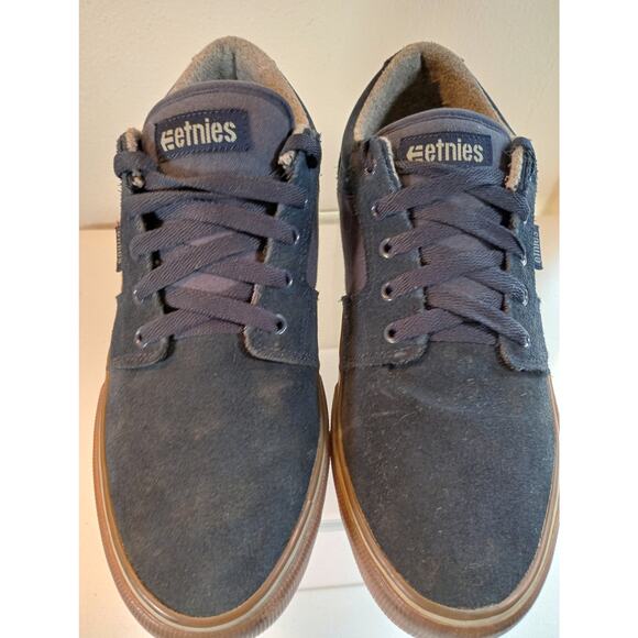 Etnies Men\'s Skateboard Shoes Barge LS Size 10 Navy Blue Suede Leather Upper main image 9